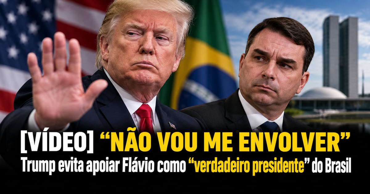 [VÍDEO] “NÃO VOU ME ENVOLVER”: Trump evita apoiar Flávio como “verdadeiro presidente” do Brasil